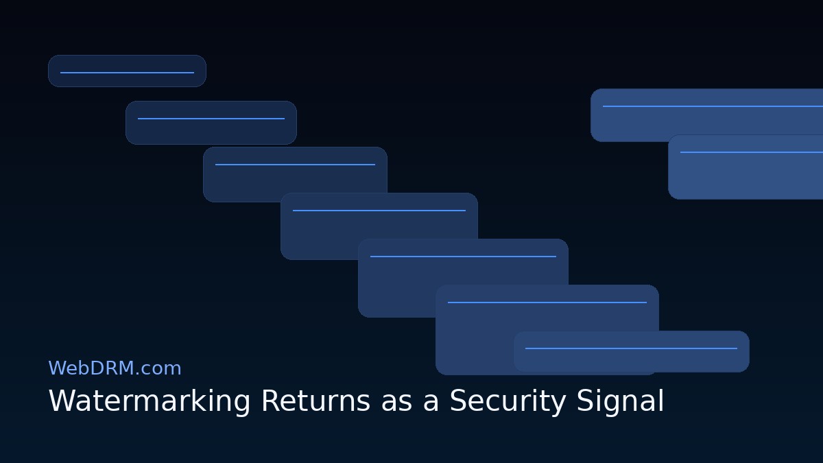 Watermarking Returns as a Security Signal for Digital Content